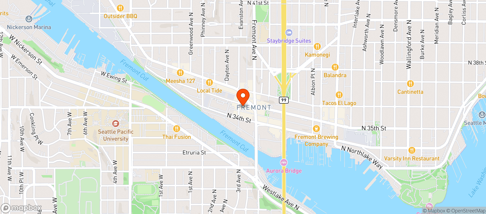 Map showing El Camino