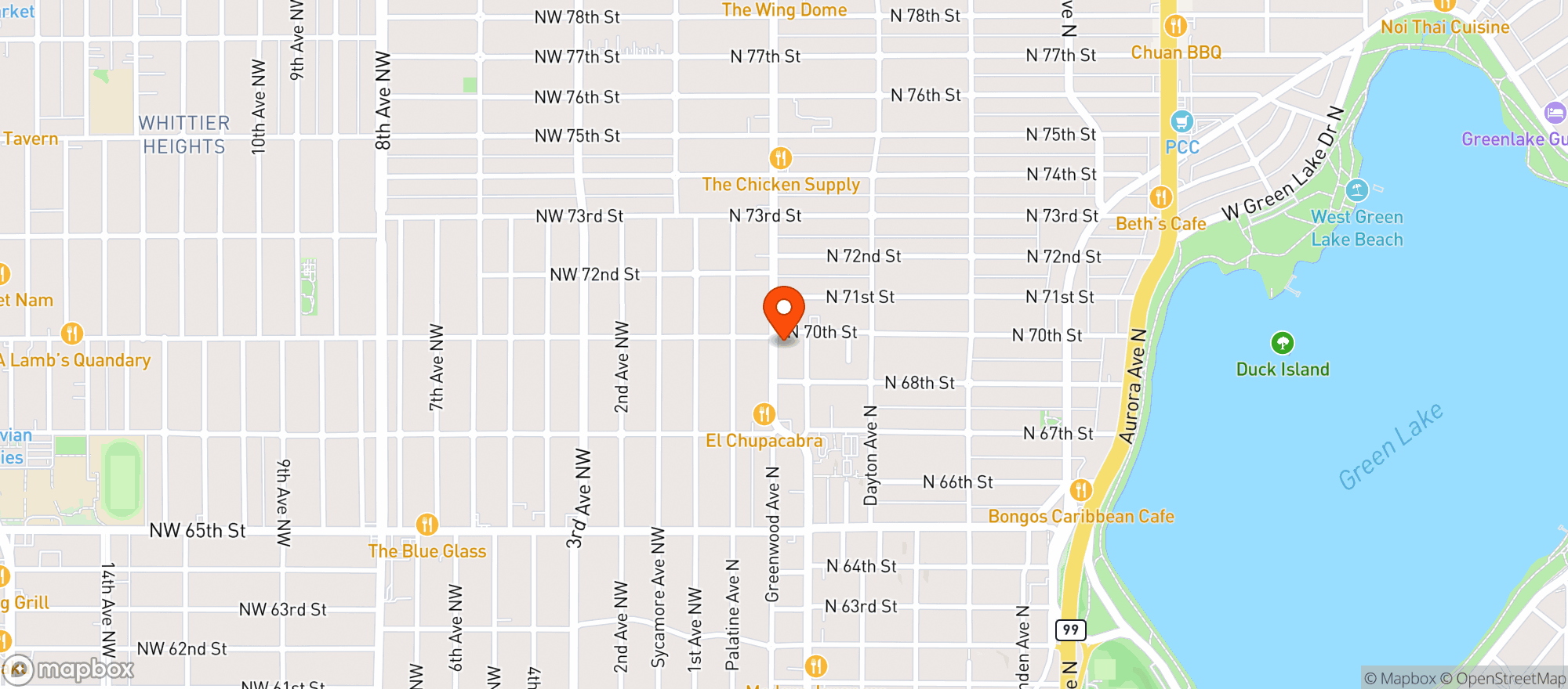 Map showing Oliver's Twist