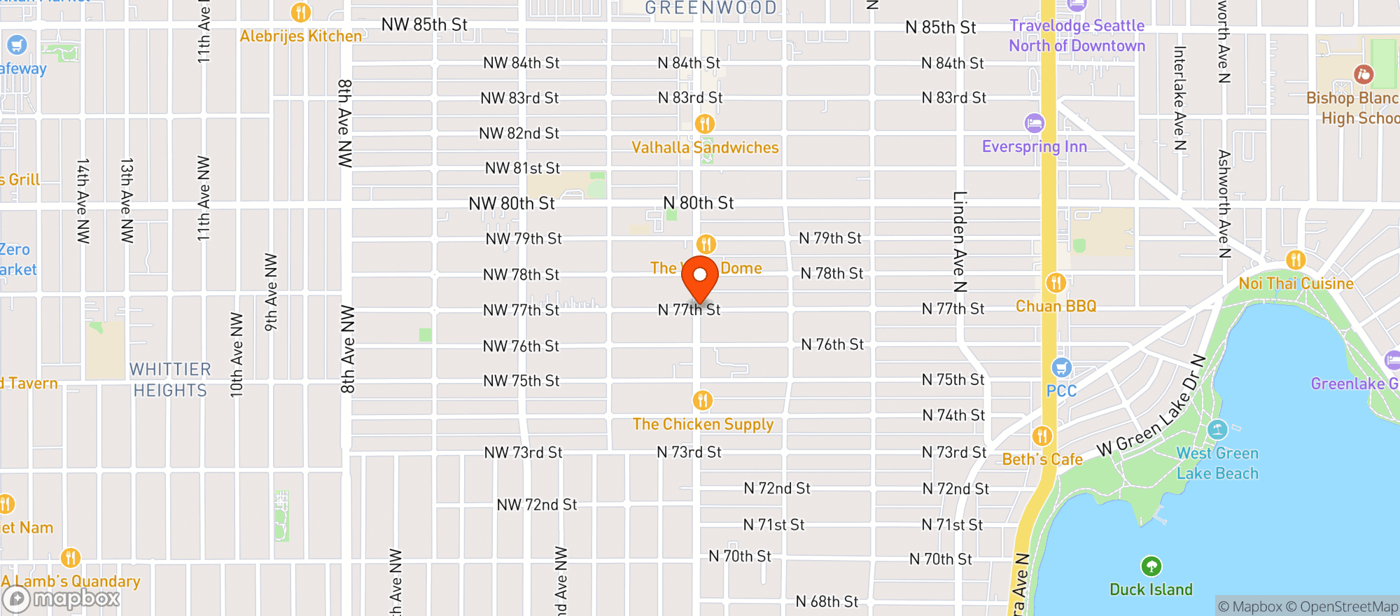 Map showing Draft Punk Seattle
