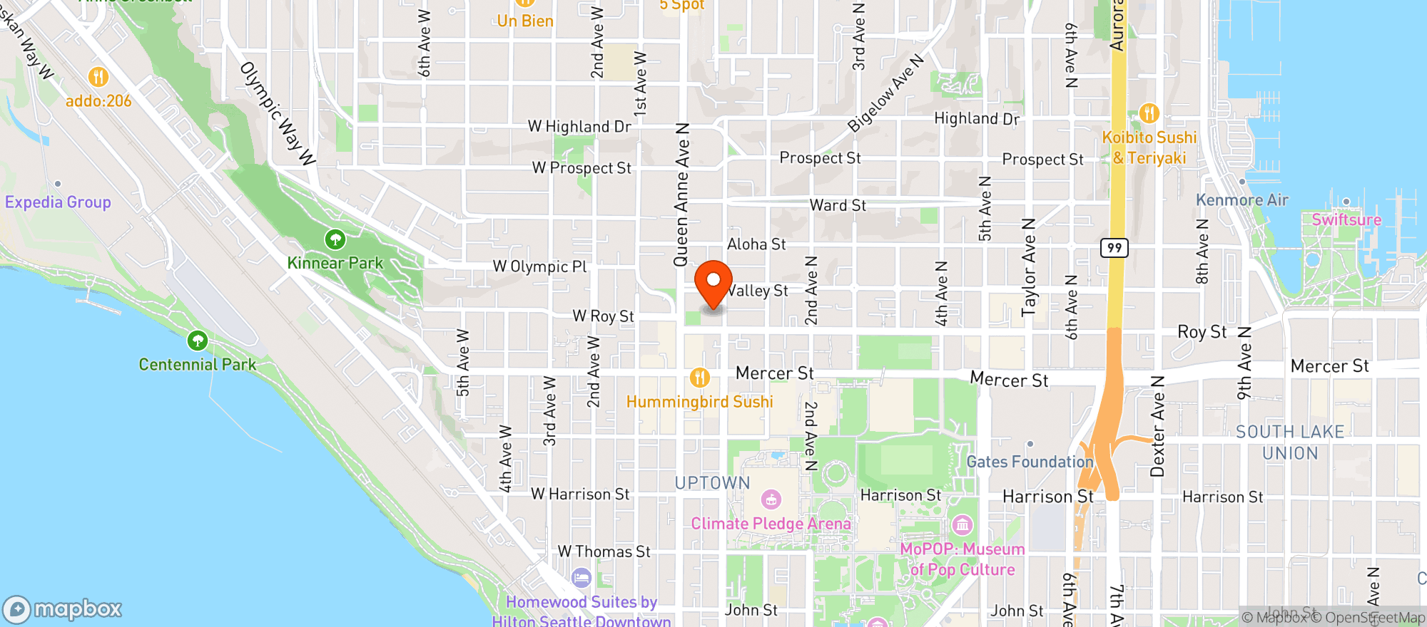Map showing The Masonry - Queen Anne