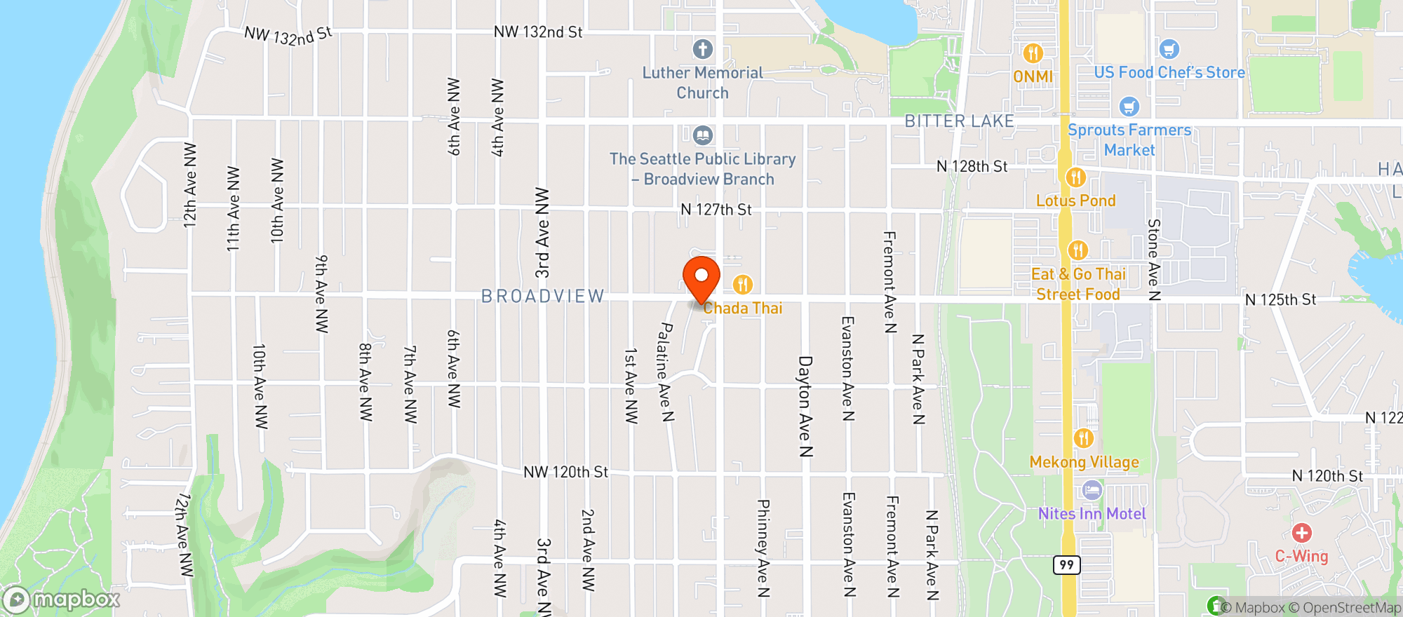 Map showing Broadview Taphouse
