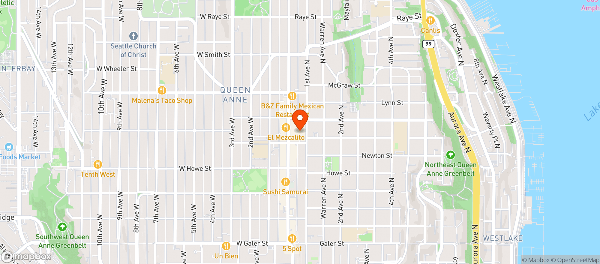 Map showing Safeway