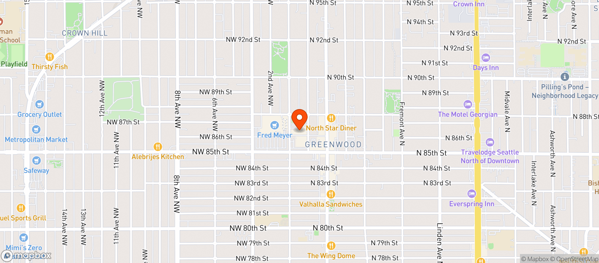 Map showing THE LADIES ROOM