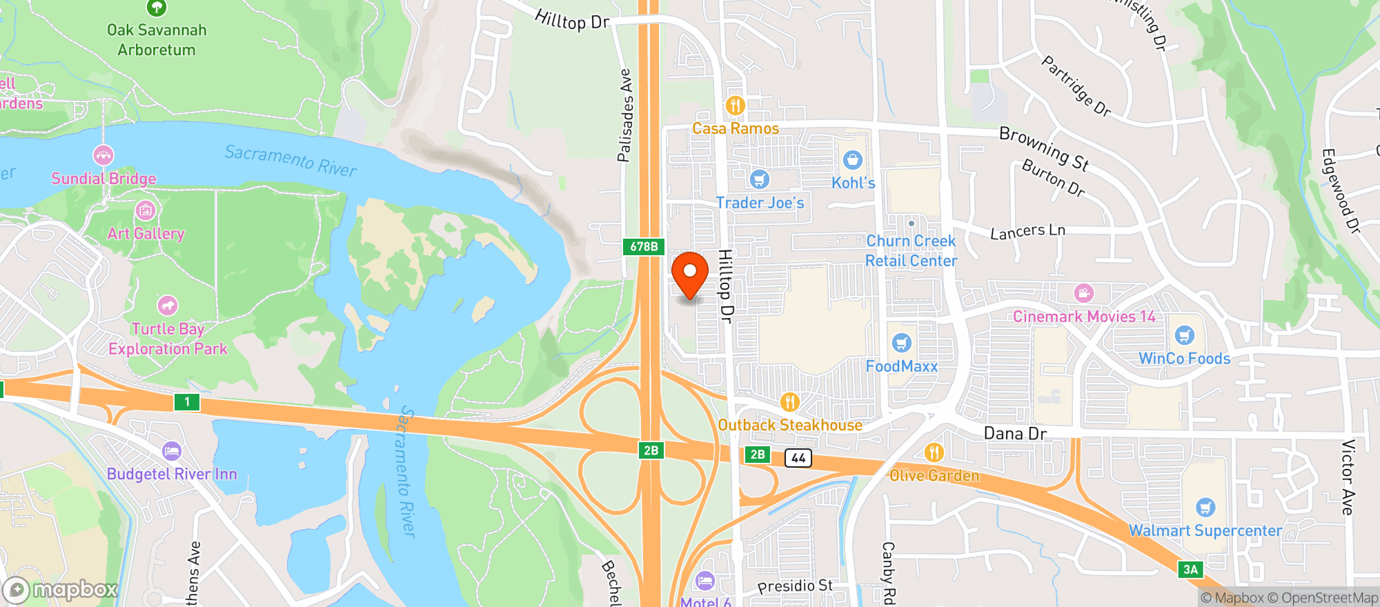 Map showing BevMo