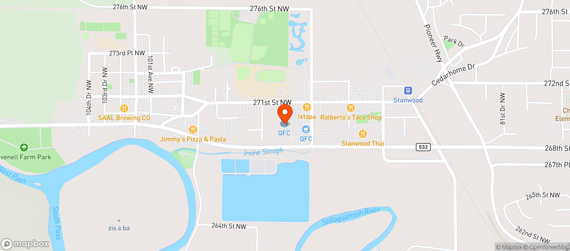 Map showing Qfc