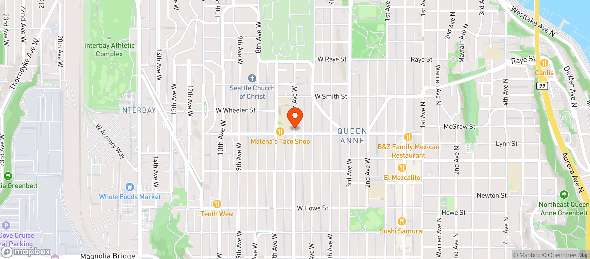 Map showing Kens Market
