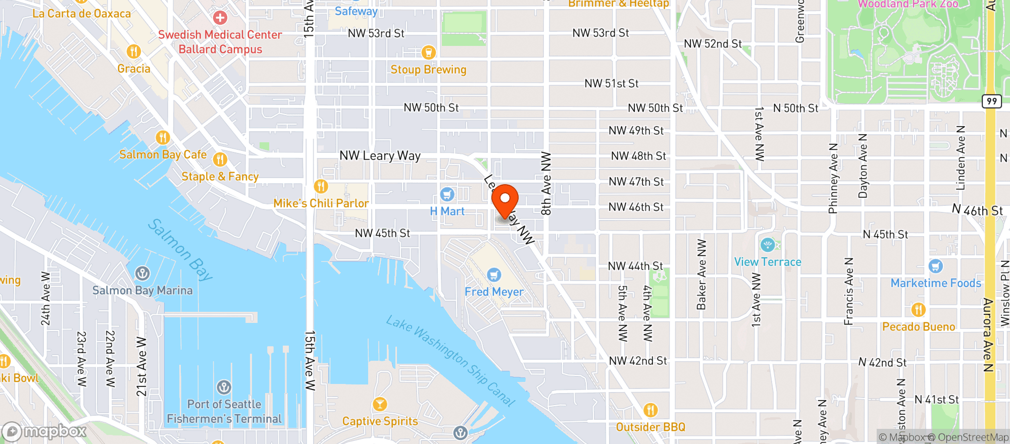 Map showing Ballard