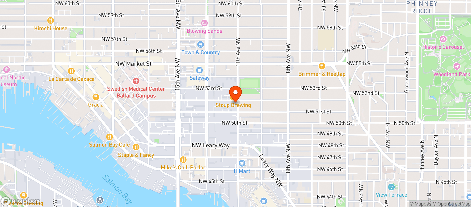 Map showing Urban Family Brewing Co.