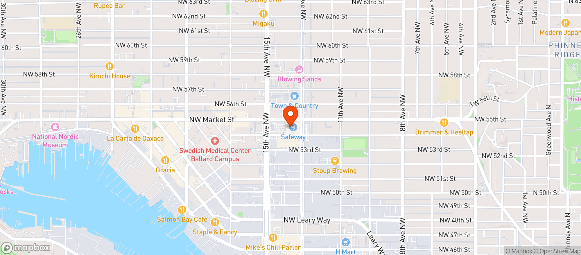 Map showing Safeway