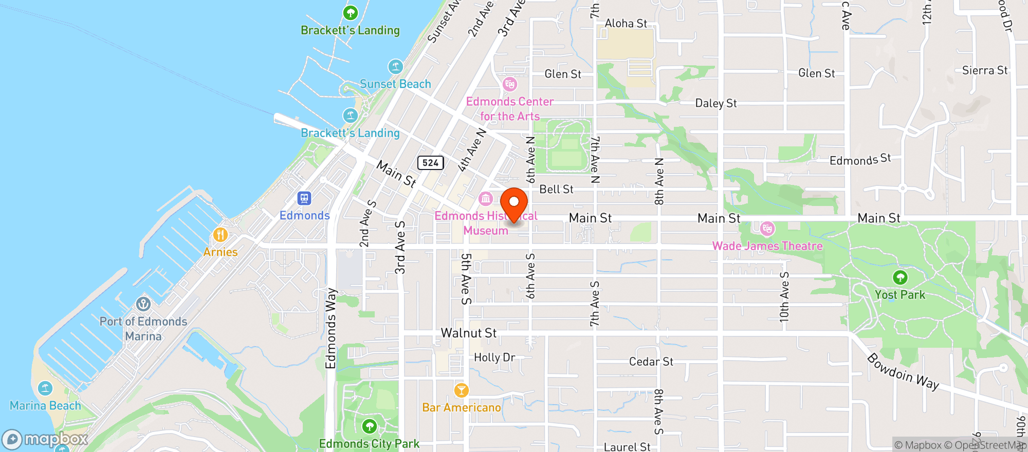 Map showing The Victor Tavern