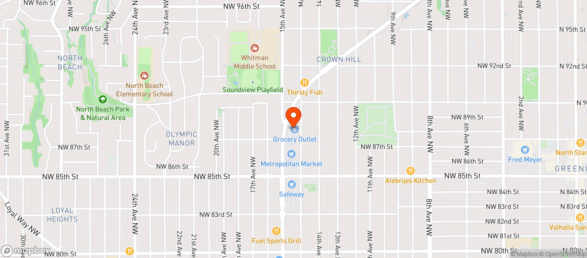 Map showing Grocery Outlet