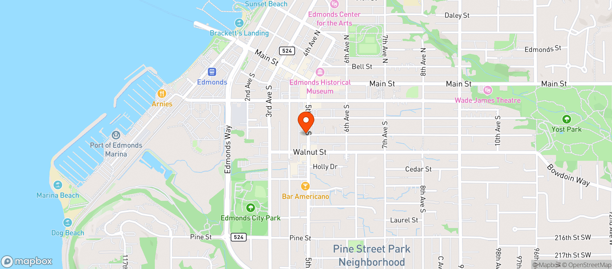 Map showing Arista Wine Cellars
