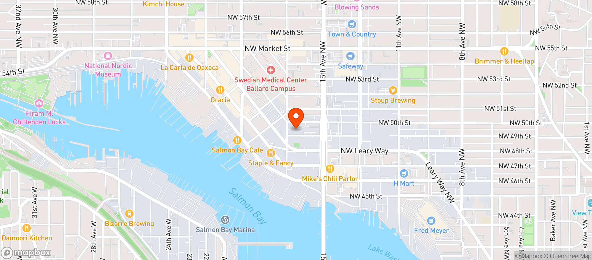 Map showing Old Stove Brewing Company