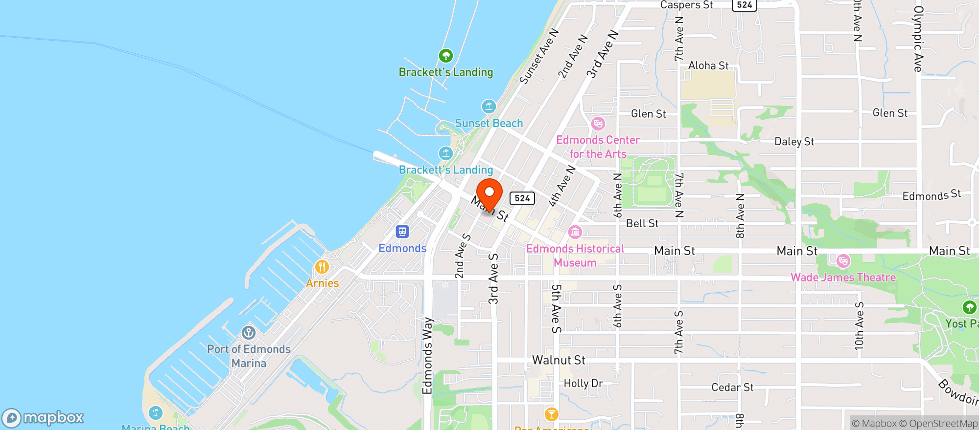 Map showing Charcoal Edmonds