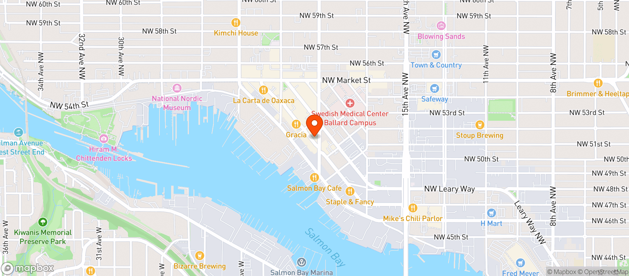 Map showing Spoonfull Thai Kitchen & Bar