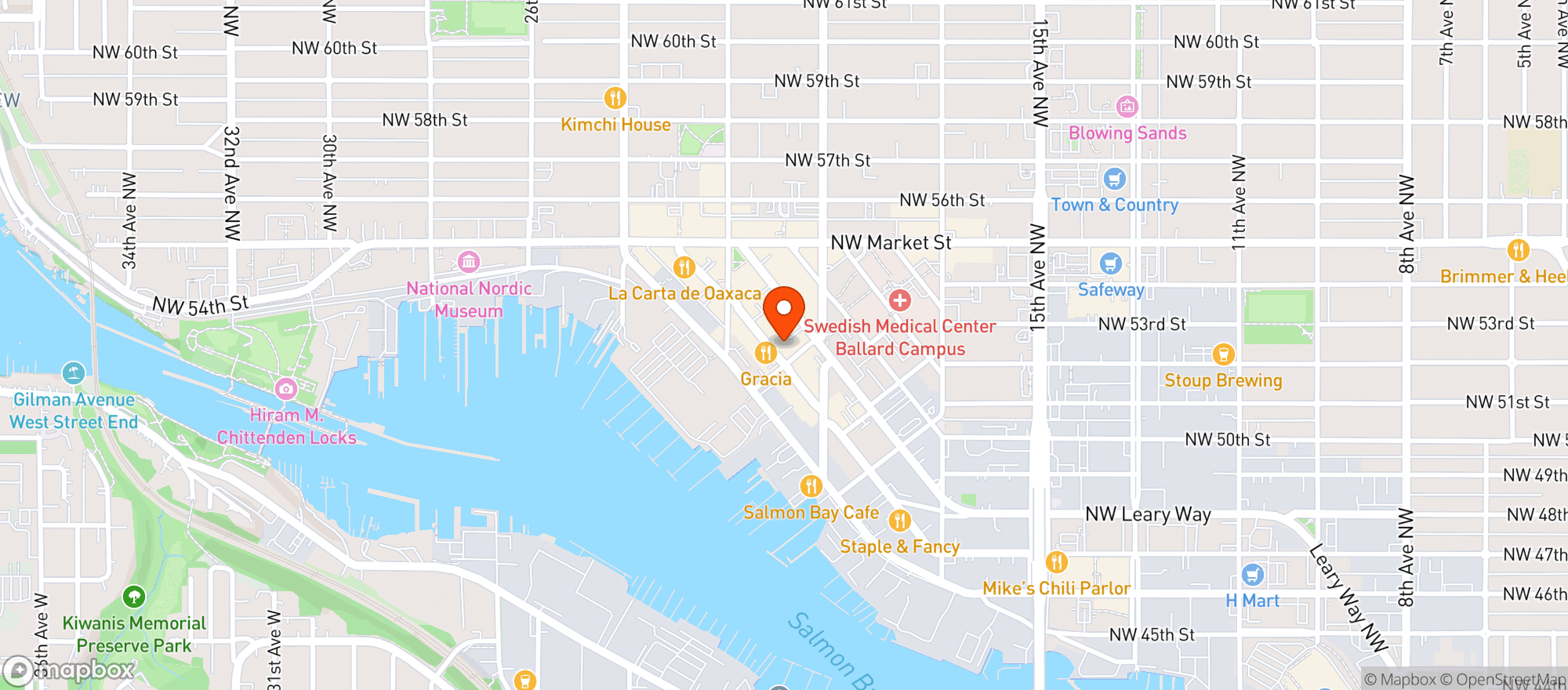 Map showing Anchored Ship Coffee Bar