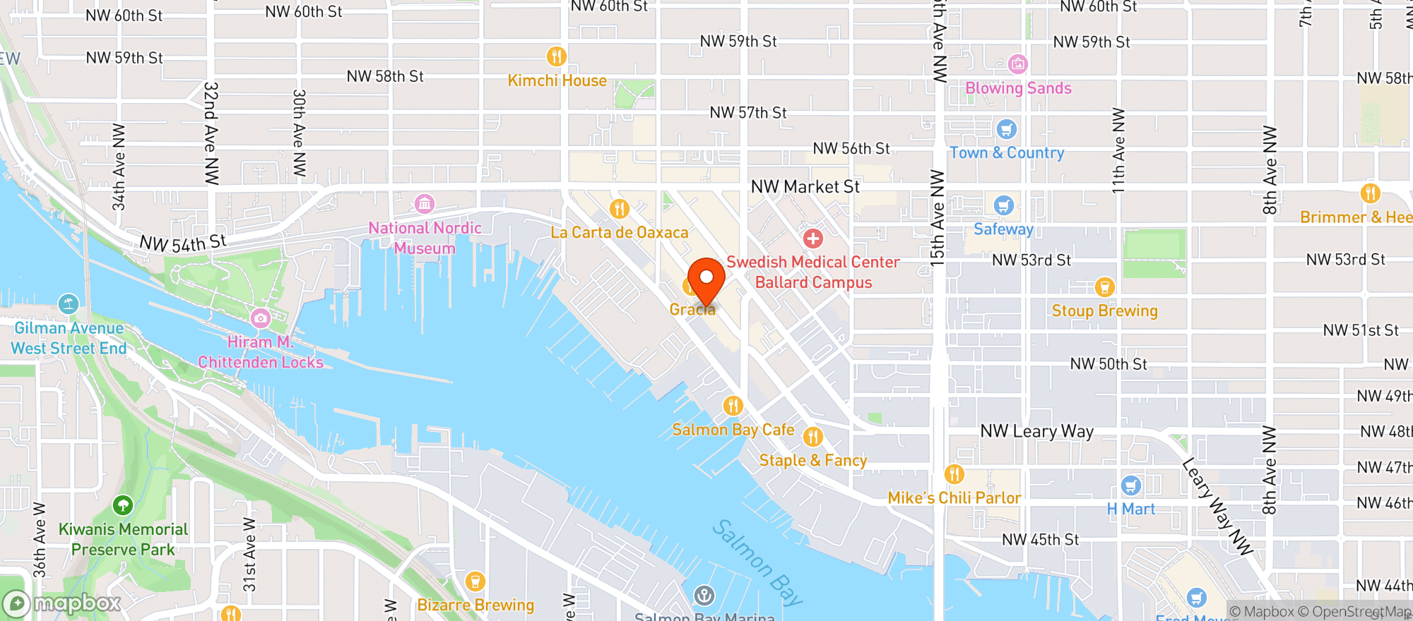 Map showing Percys