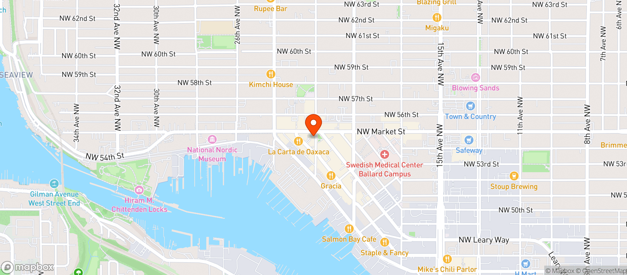 Map showing Veras Restaurant
