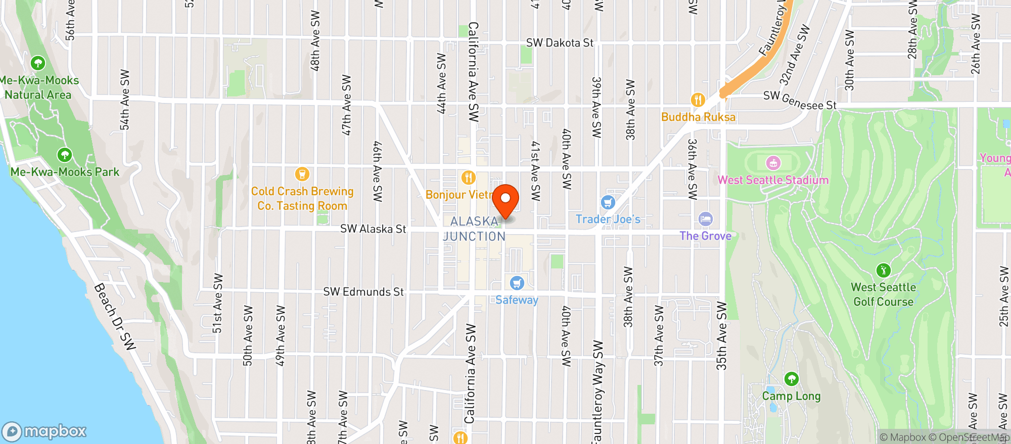 Map showing Quality Food Center