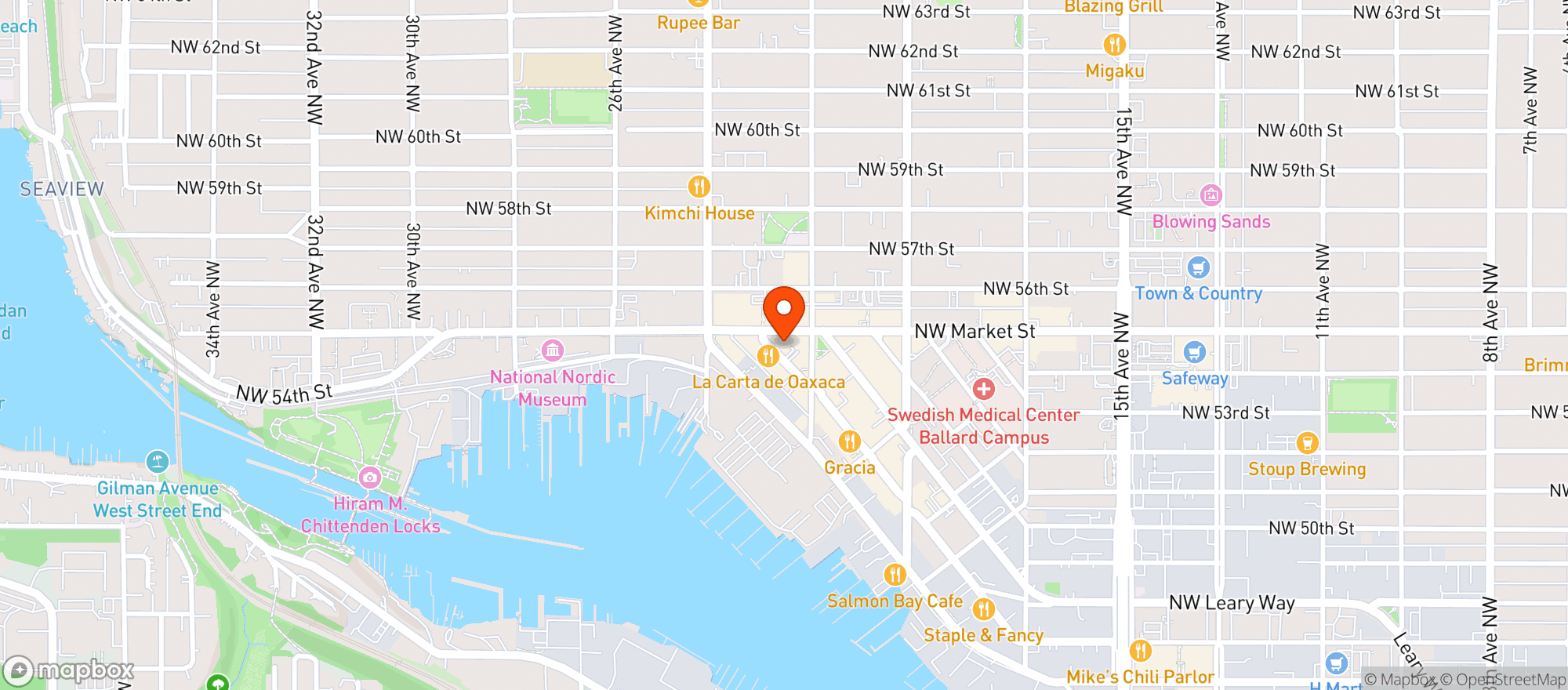 Map showing The Ballard Cut