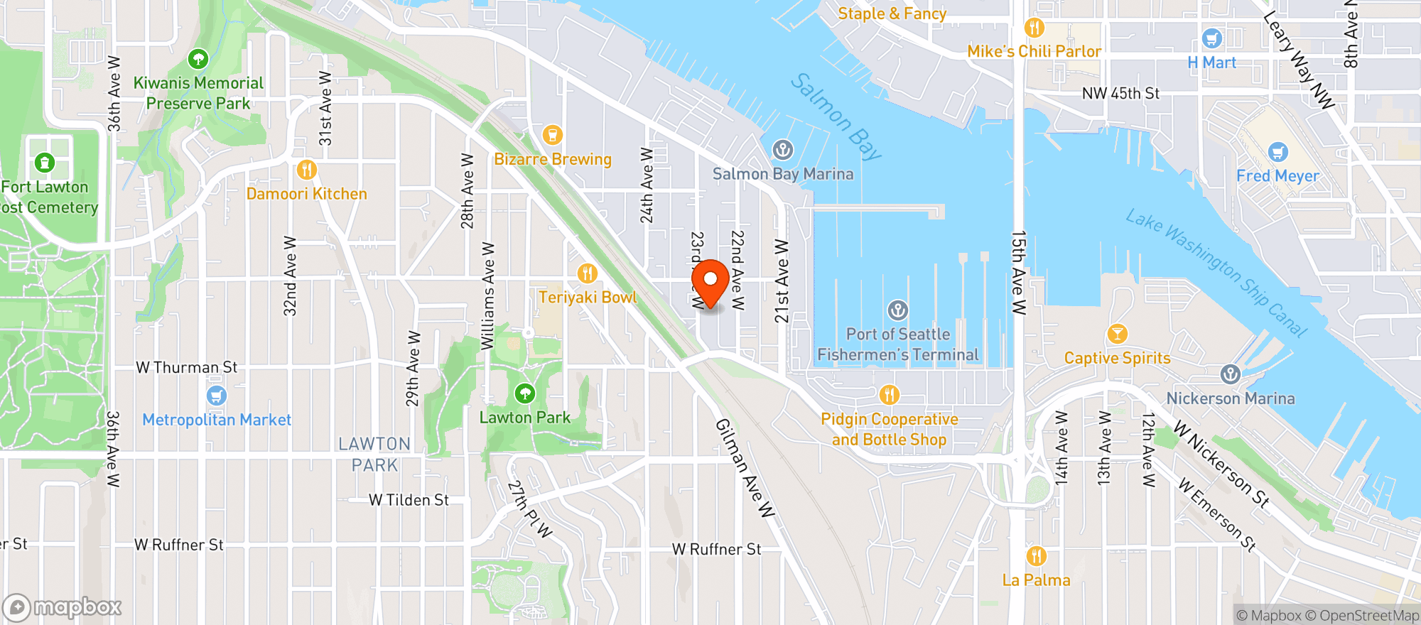 Map showing Lucy's Bottle Shop