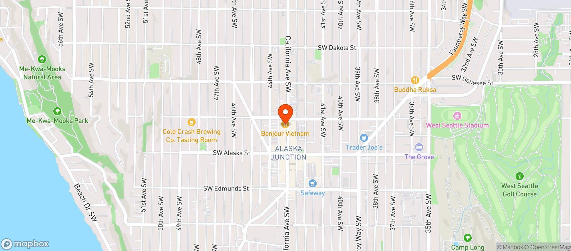 Map showing The Beer Junction