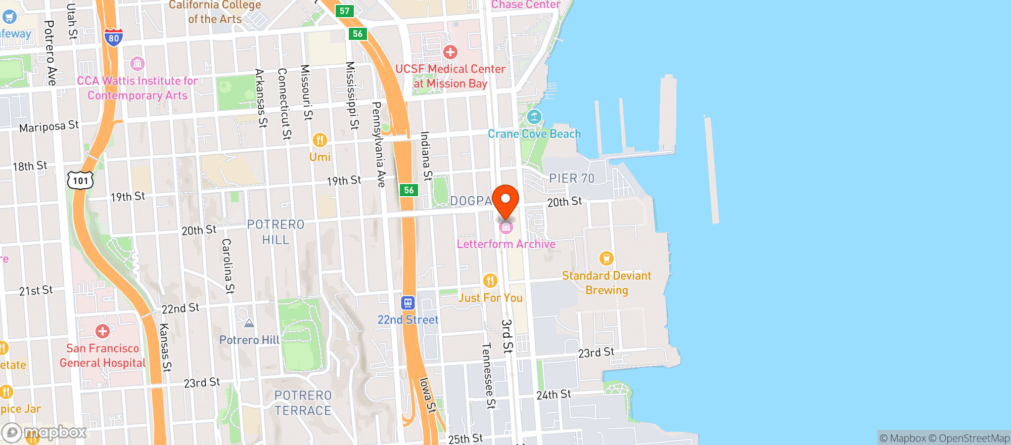 Map showing Domaine SF