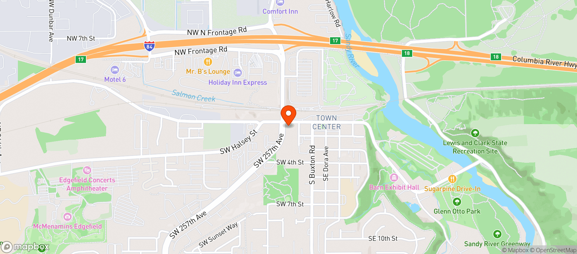 Map showing Plaid Pantry #137