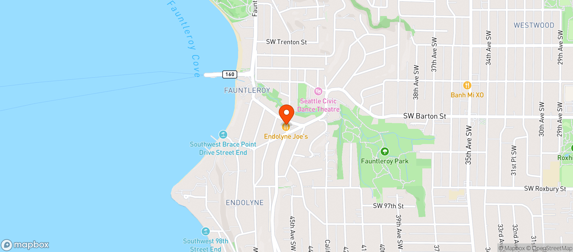 Map showing Endolyne Joes