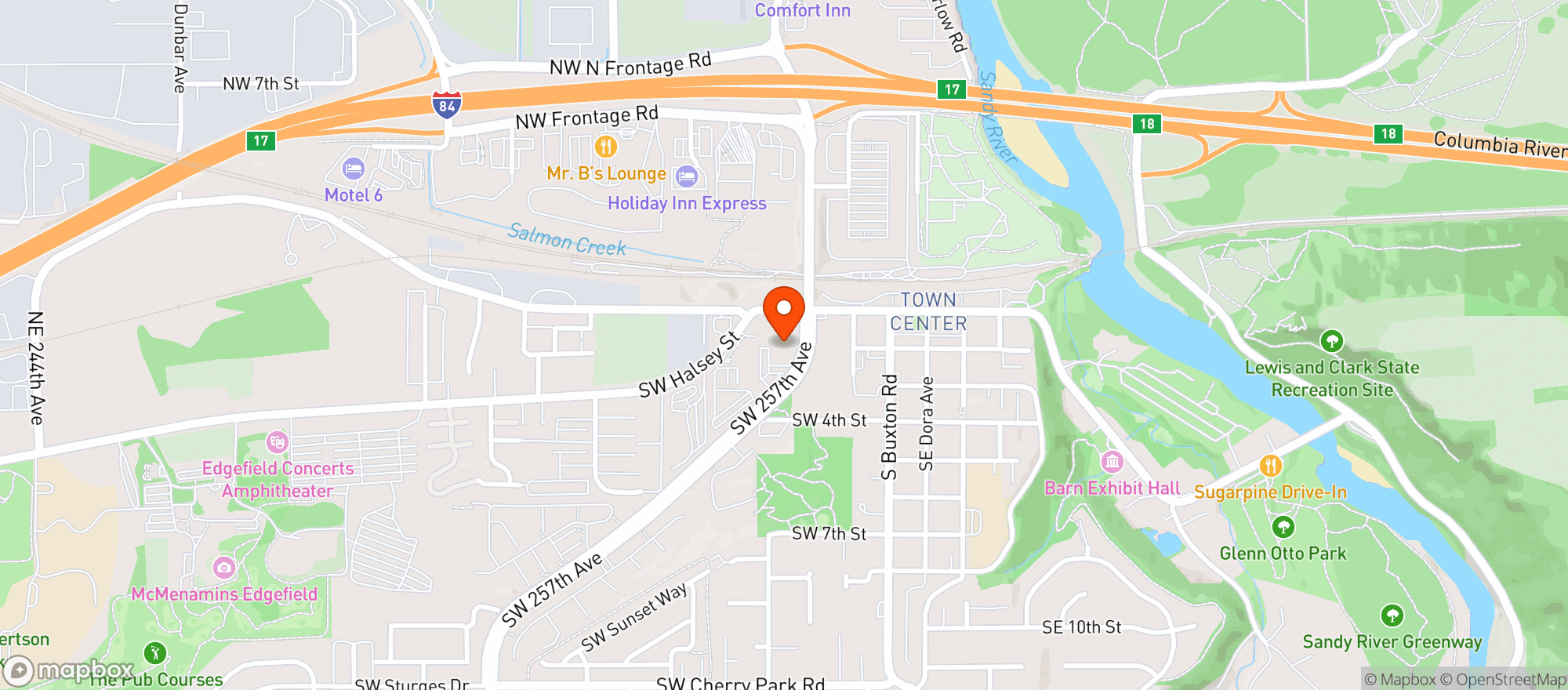 Map showing Troutdale Station