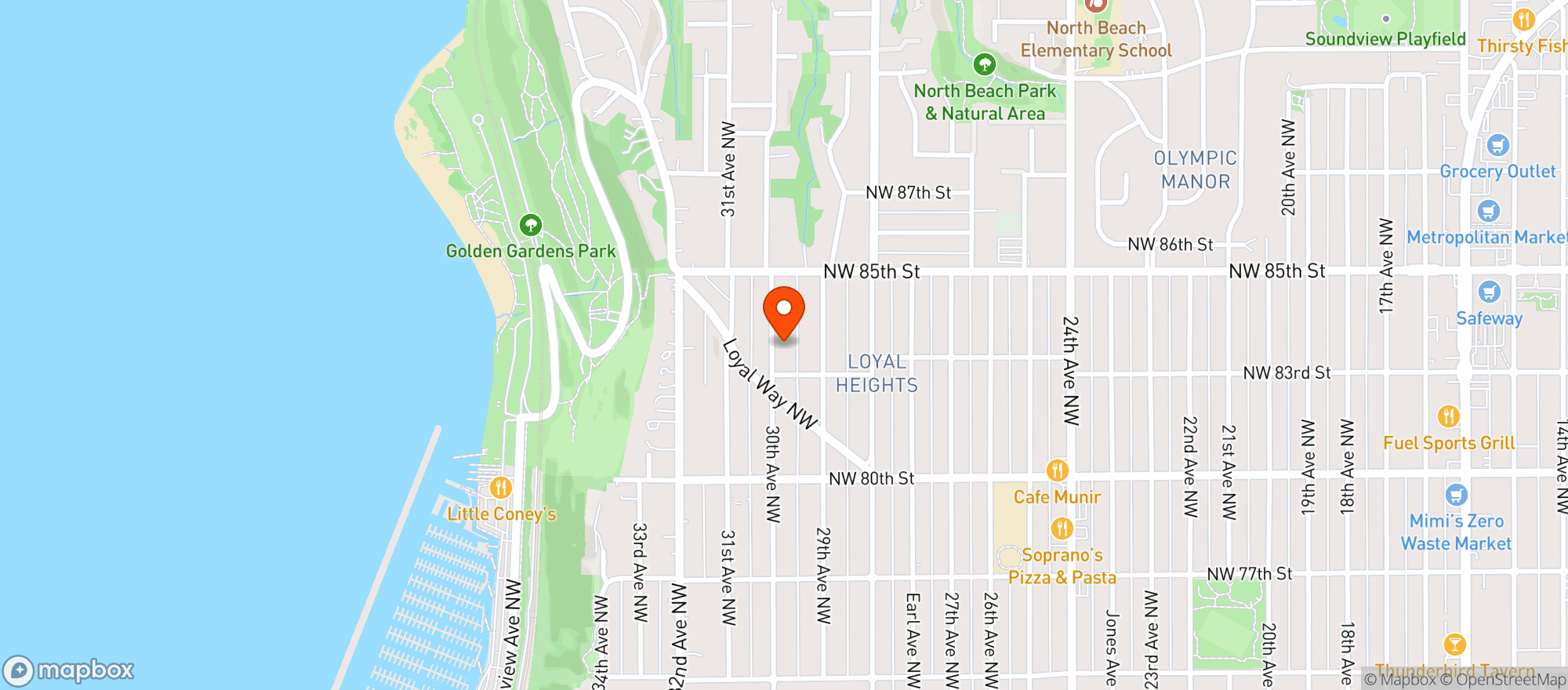 Map showing Molly's Bottle Shop