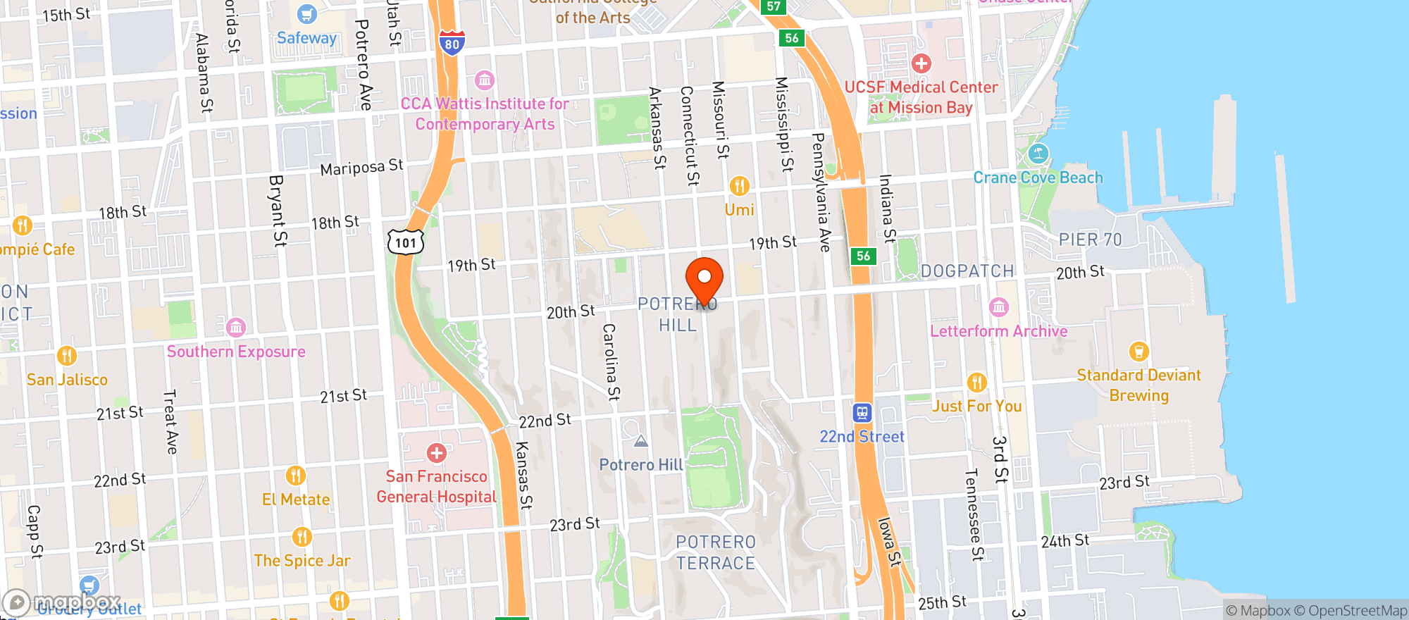 Map showing All State Best Food