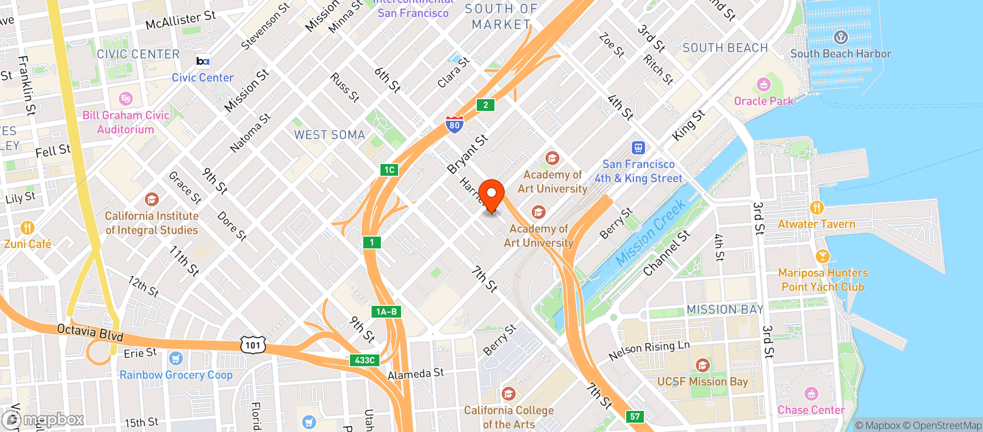 Map showing Feed