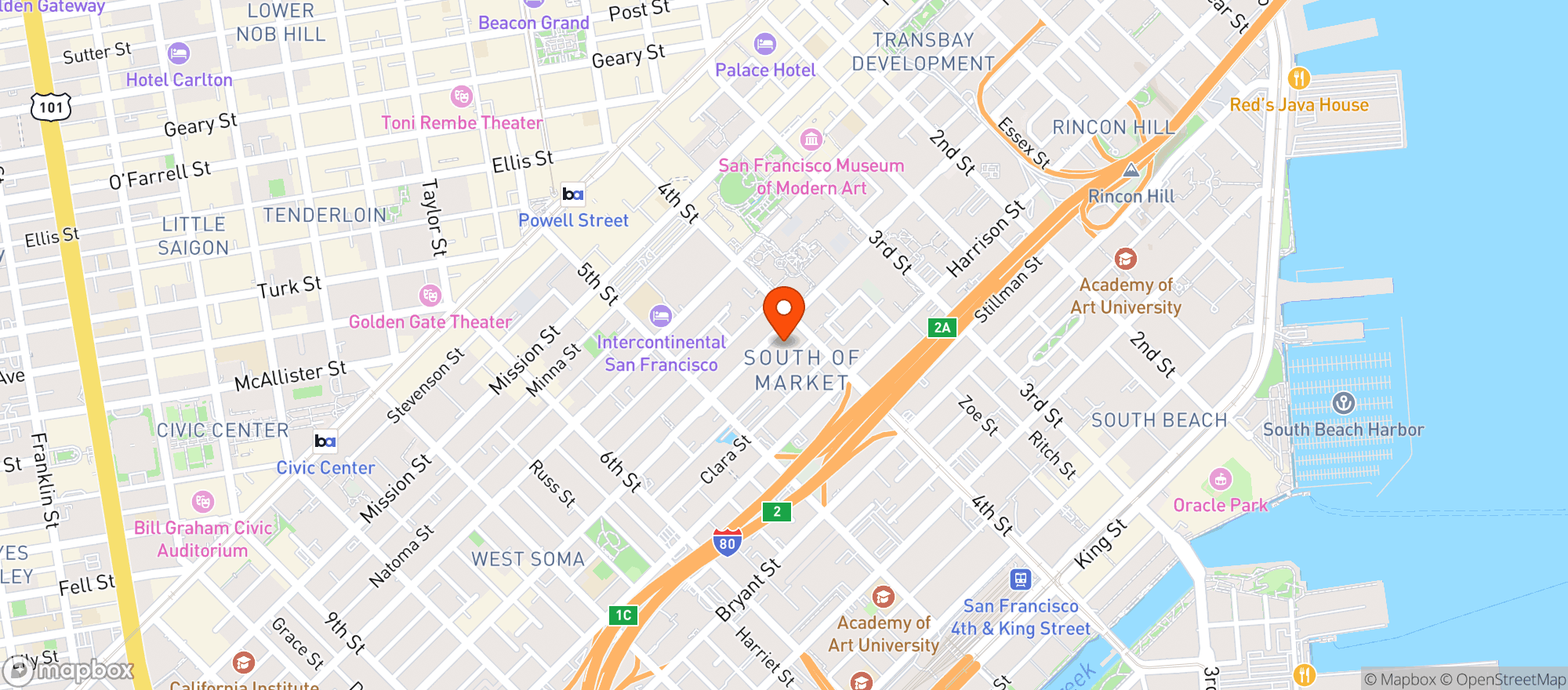 Map showing ML hair studio