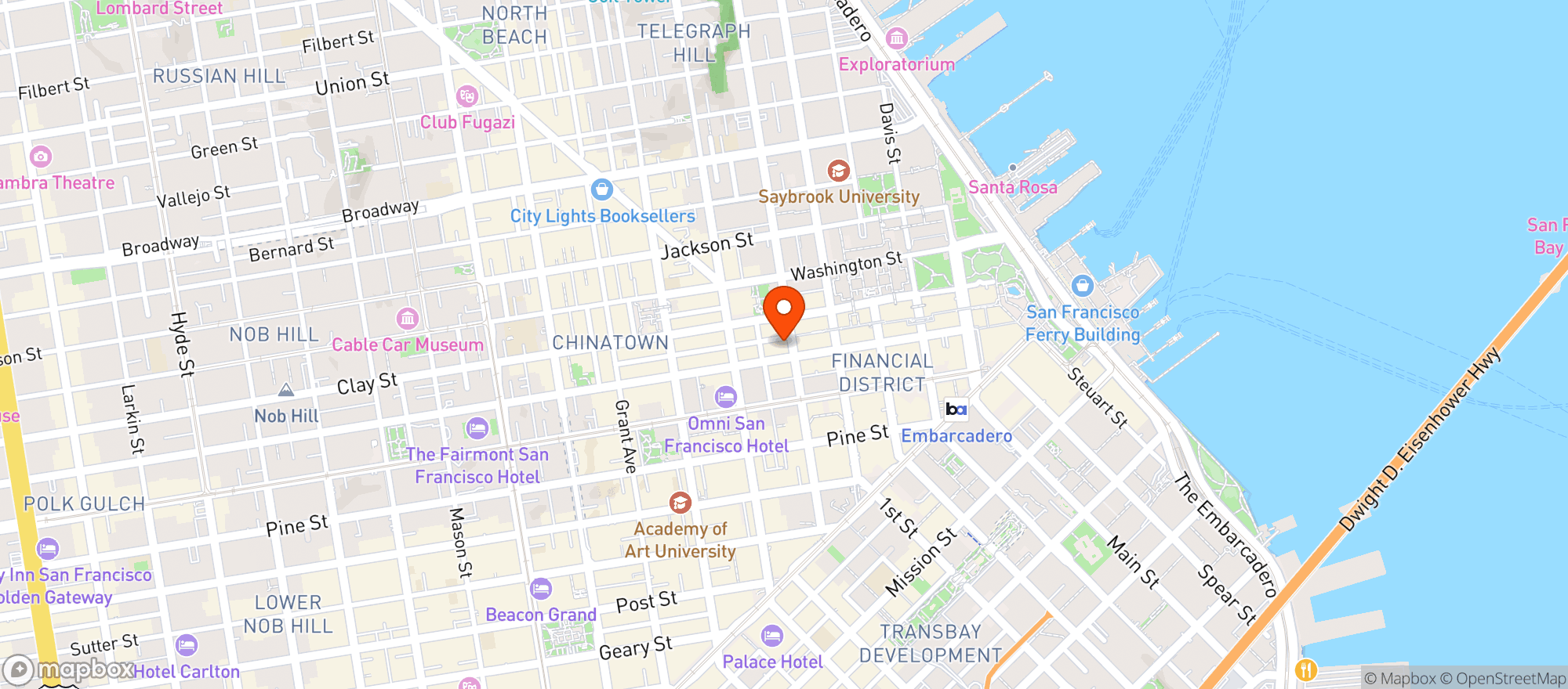 Map showing The Barrel Room (San Francisco)
