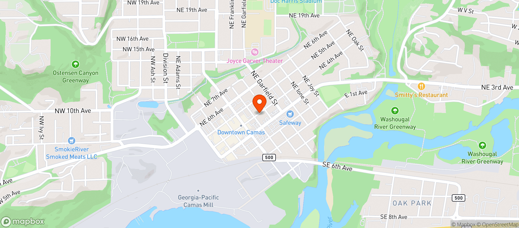 Map showing Safeway
