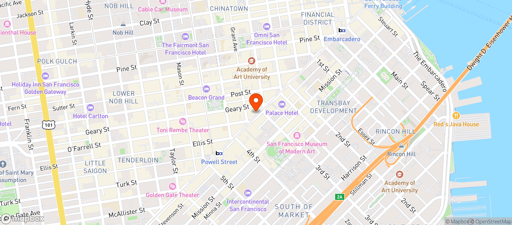 Map showing Gnc