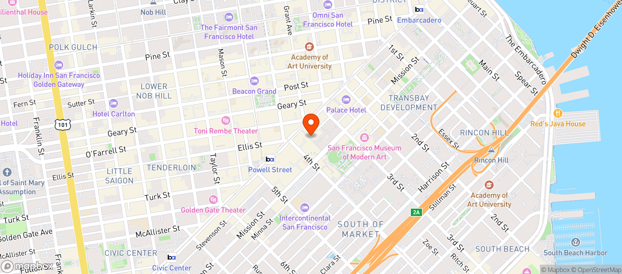 Map showing Press Club