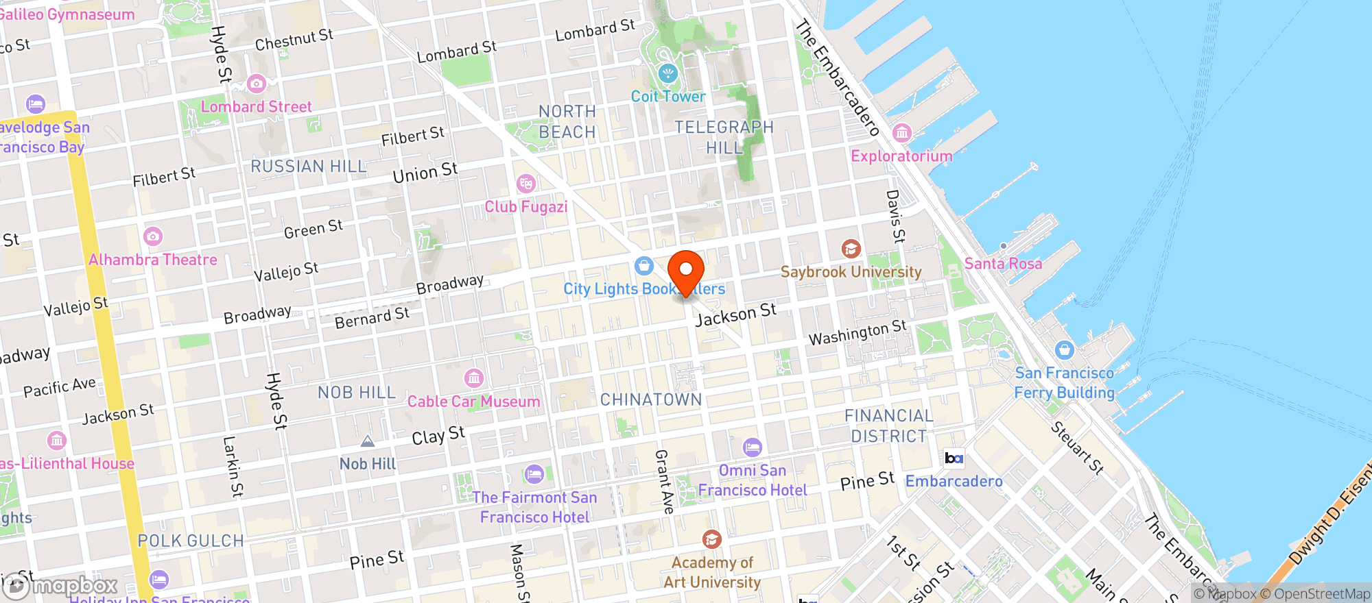 Map showing Comstock Saloon