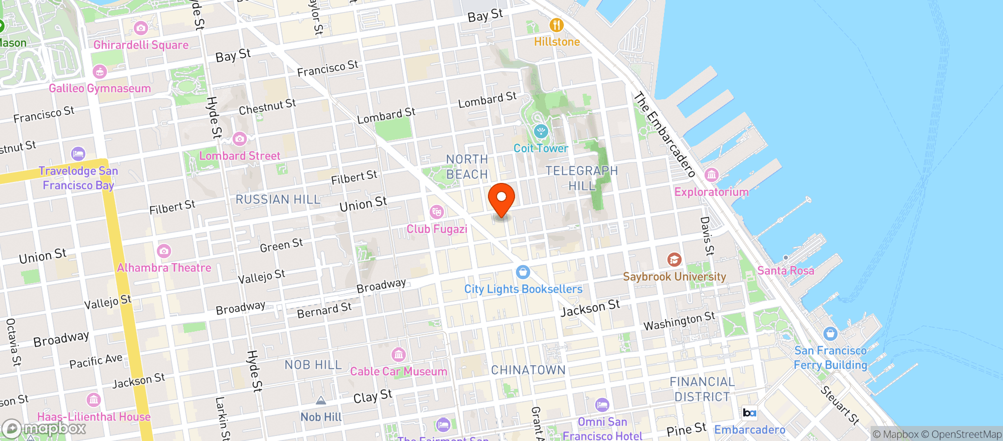 Map showing Professor Seagull's