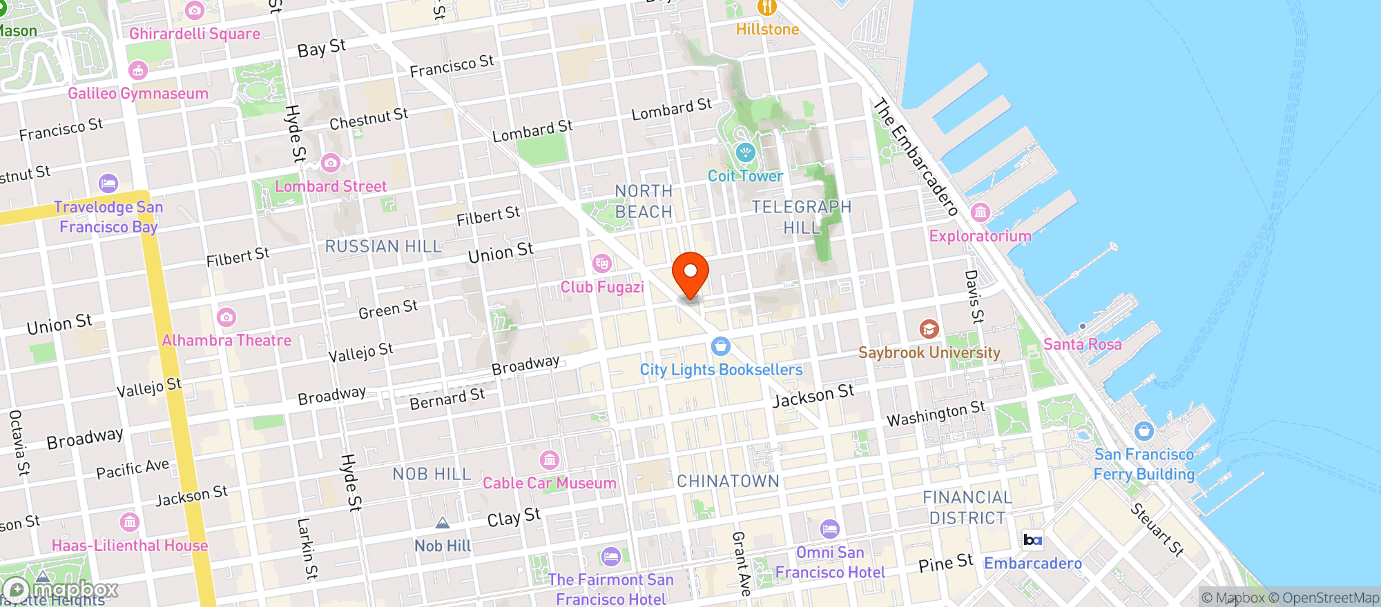 Map showing Caffe Trieste