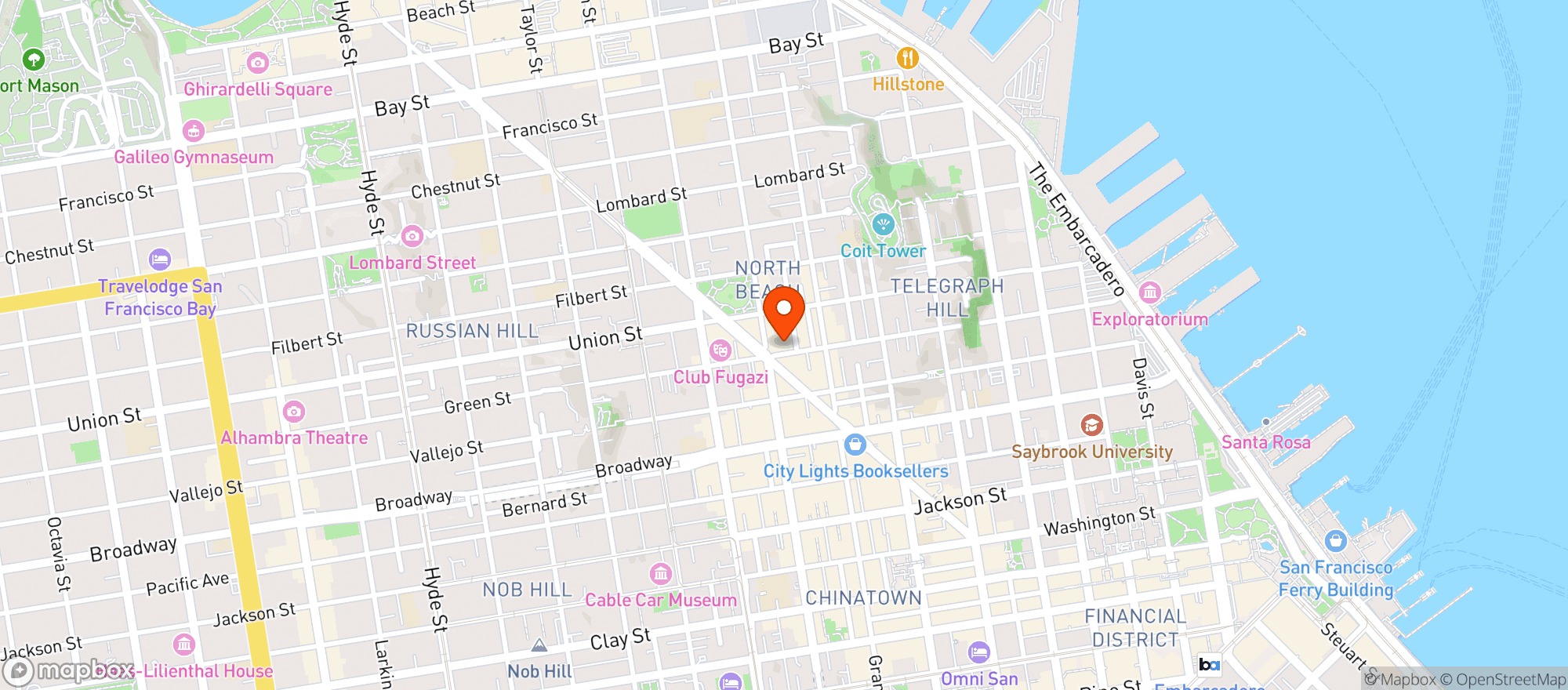 Map showing Next Door Sf