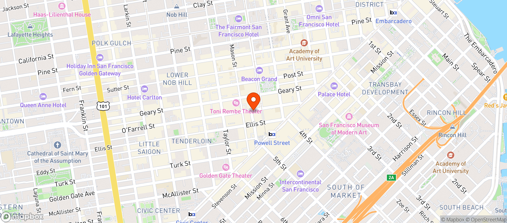 Map showing Johnny Foleys Irish House