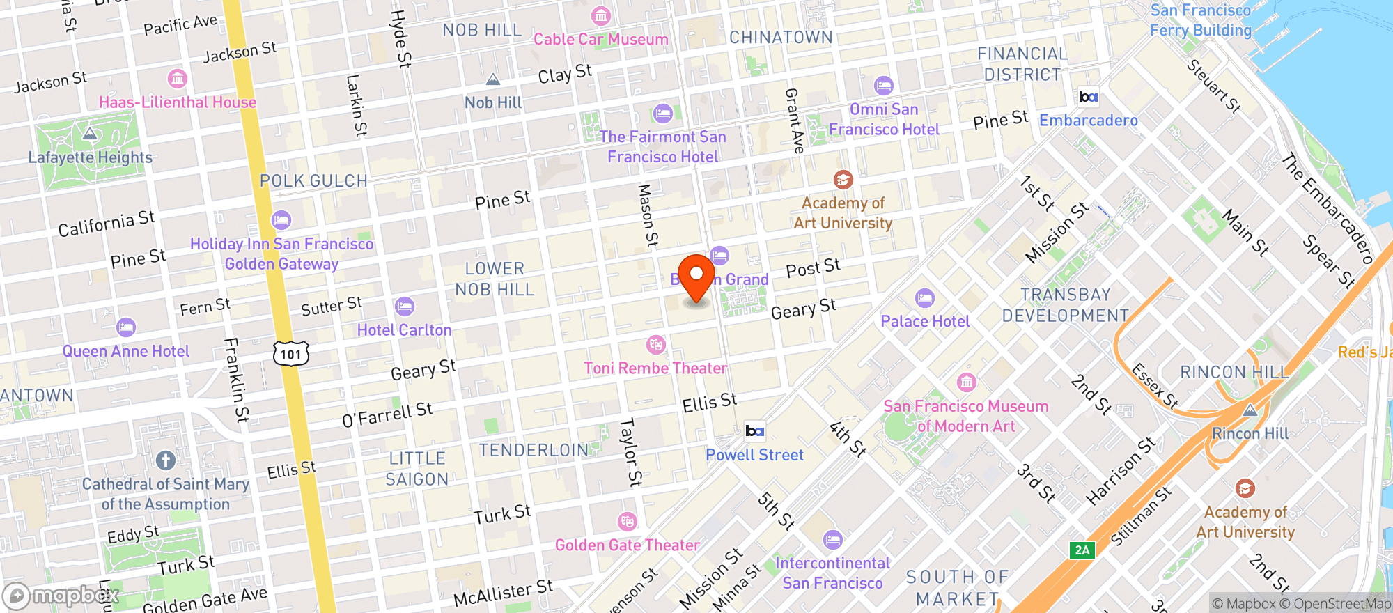 Map showing Clock Bar