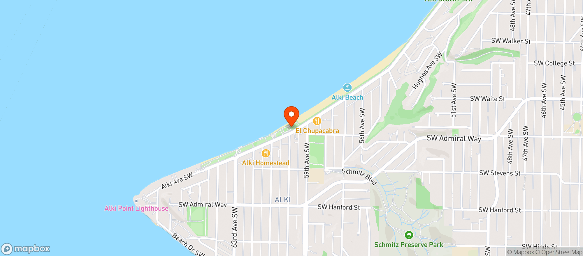 Map showing Harry`s Beach House