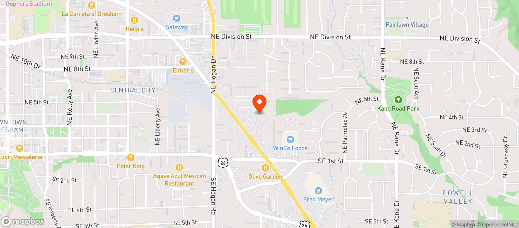 Map showing Trader Joes