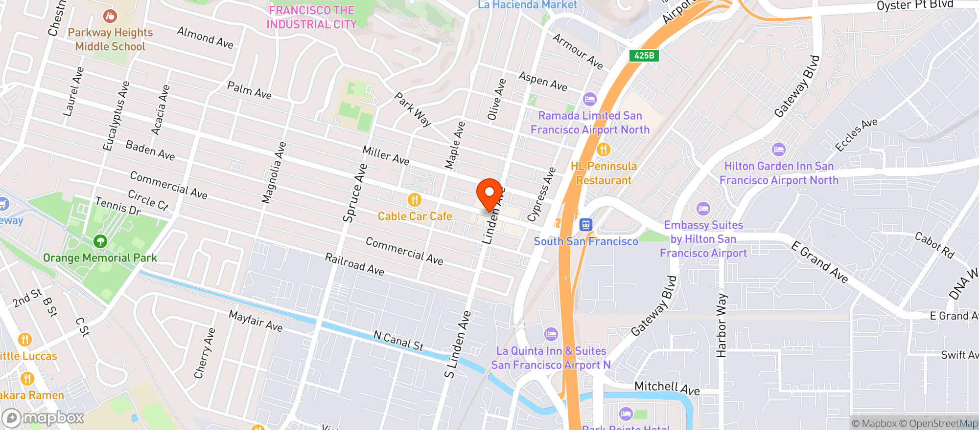 Map showing Downtown Liquor & Deli
