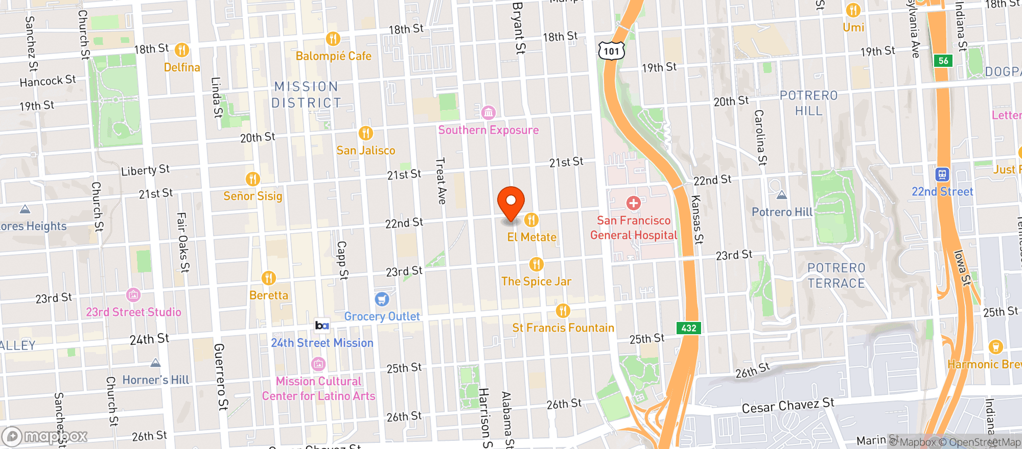 Map showing Gemini Bottle Co