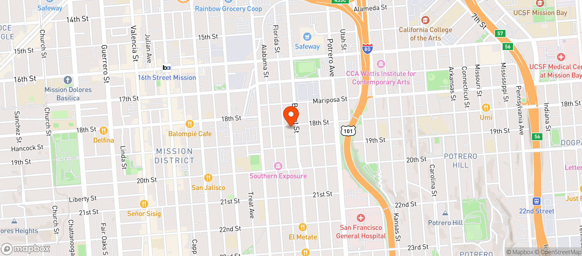 Map showing Bar Gemini