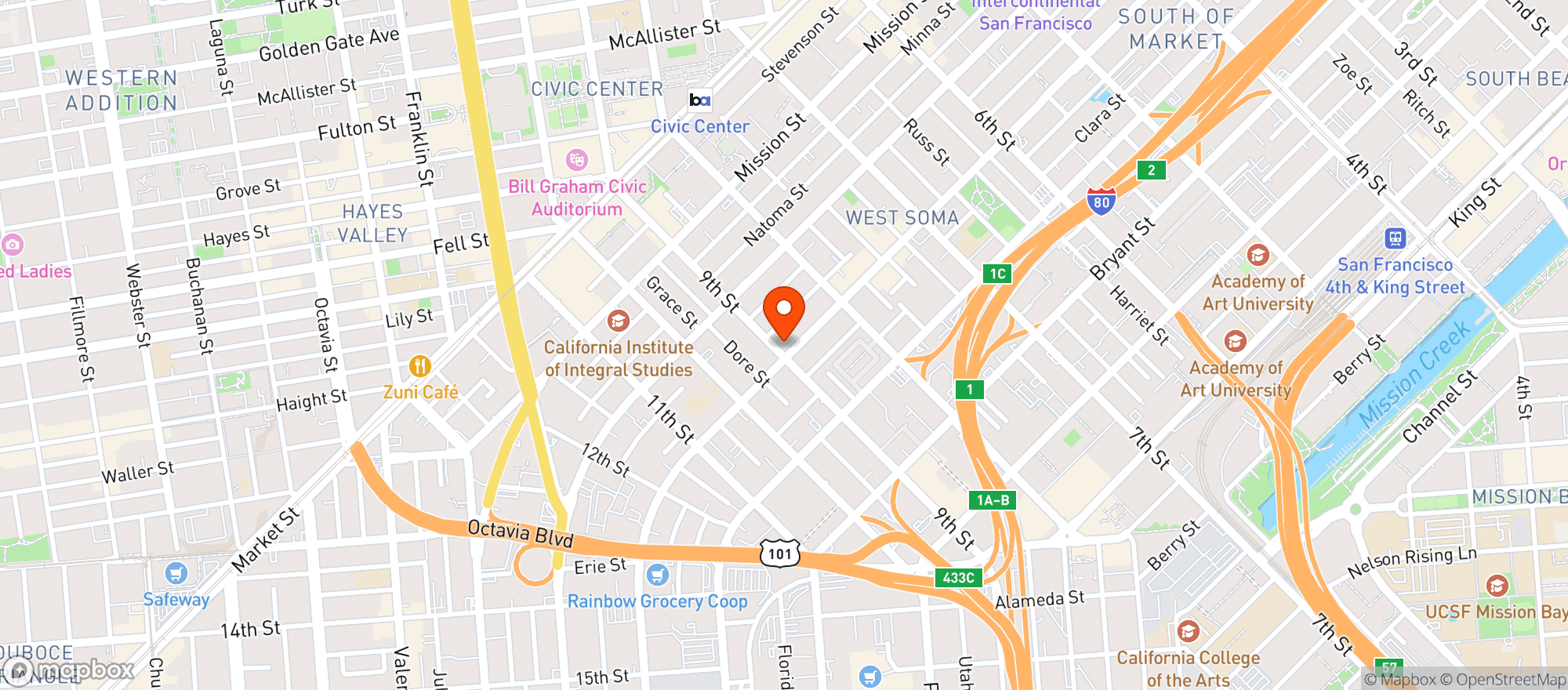 Map showing Azucar Lounge